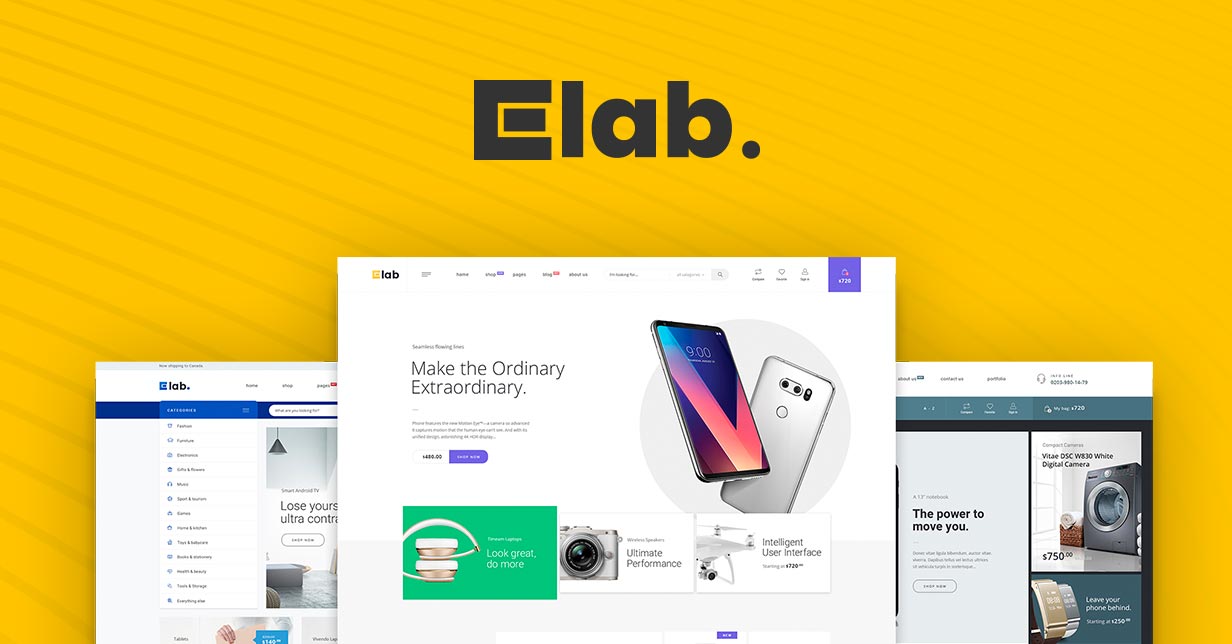 eLab Best eCommerce Multi Vendor Marketplace WordPress Theme