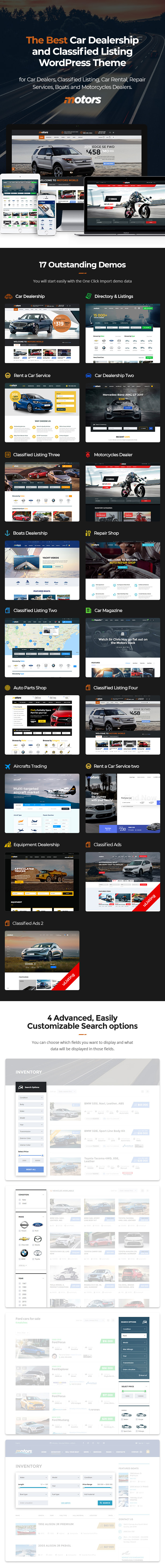 Motors ­- Automotive, Car Dealership, Car Rental, Auto, Classified Ads, Listing WordPress Theme - 3