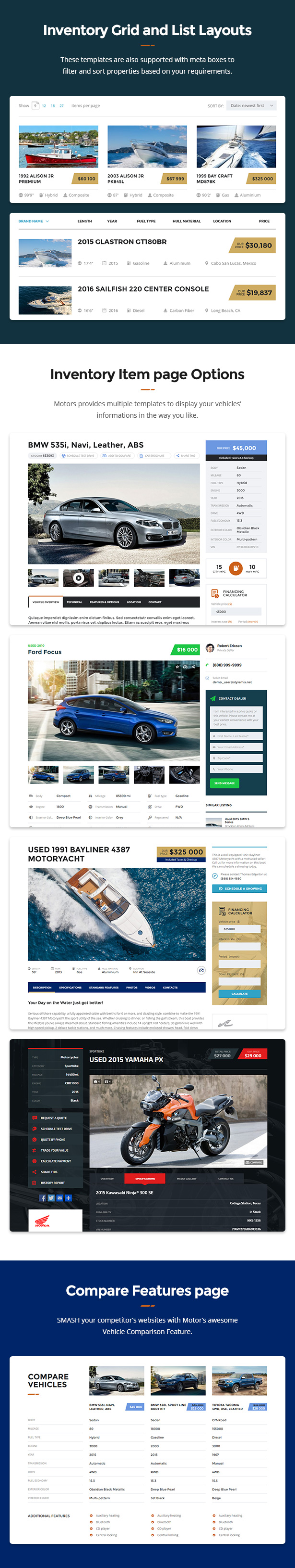 Motors ­- Automotive, Car Dealership, Car Rental, Auto, Classified Ads, Listing WordPress Theme - 4