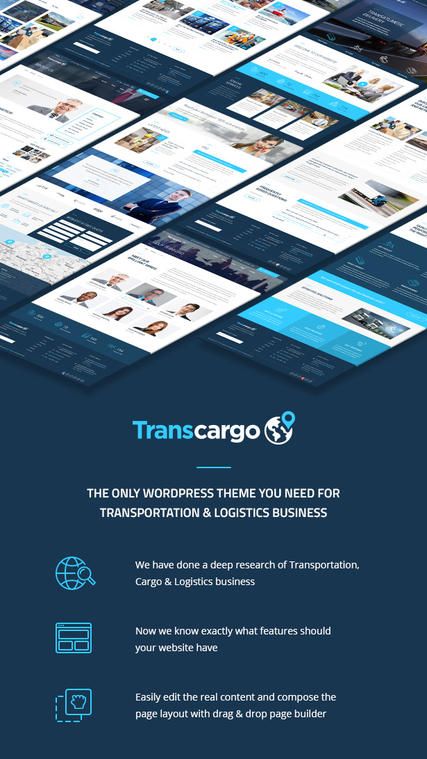 Transcargo - Transport WordPress Theme for Transportation, Logistics and Shipping Companies - 1