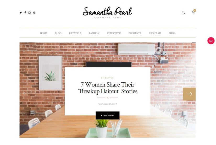 Pearl Blog WordPress Theme in 2018