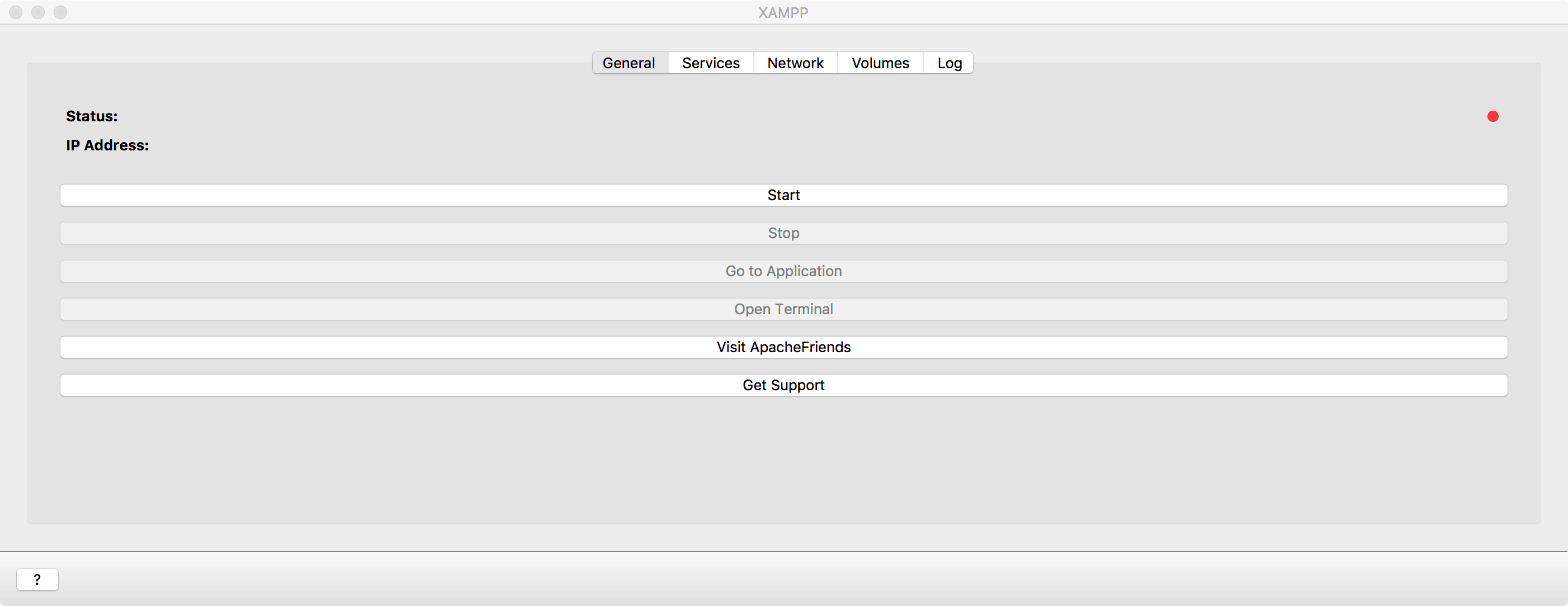 XAMPP Main Window
