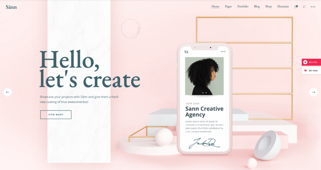 Sann wordpress theme